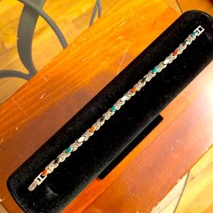 Vintage Sterling Silver Marcasite and Gemstones